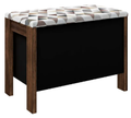 Pouf Baúl Negro Nogal 65x48x35.5 Tecnomobili (sin Armar)