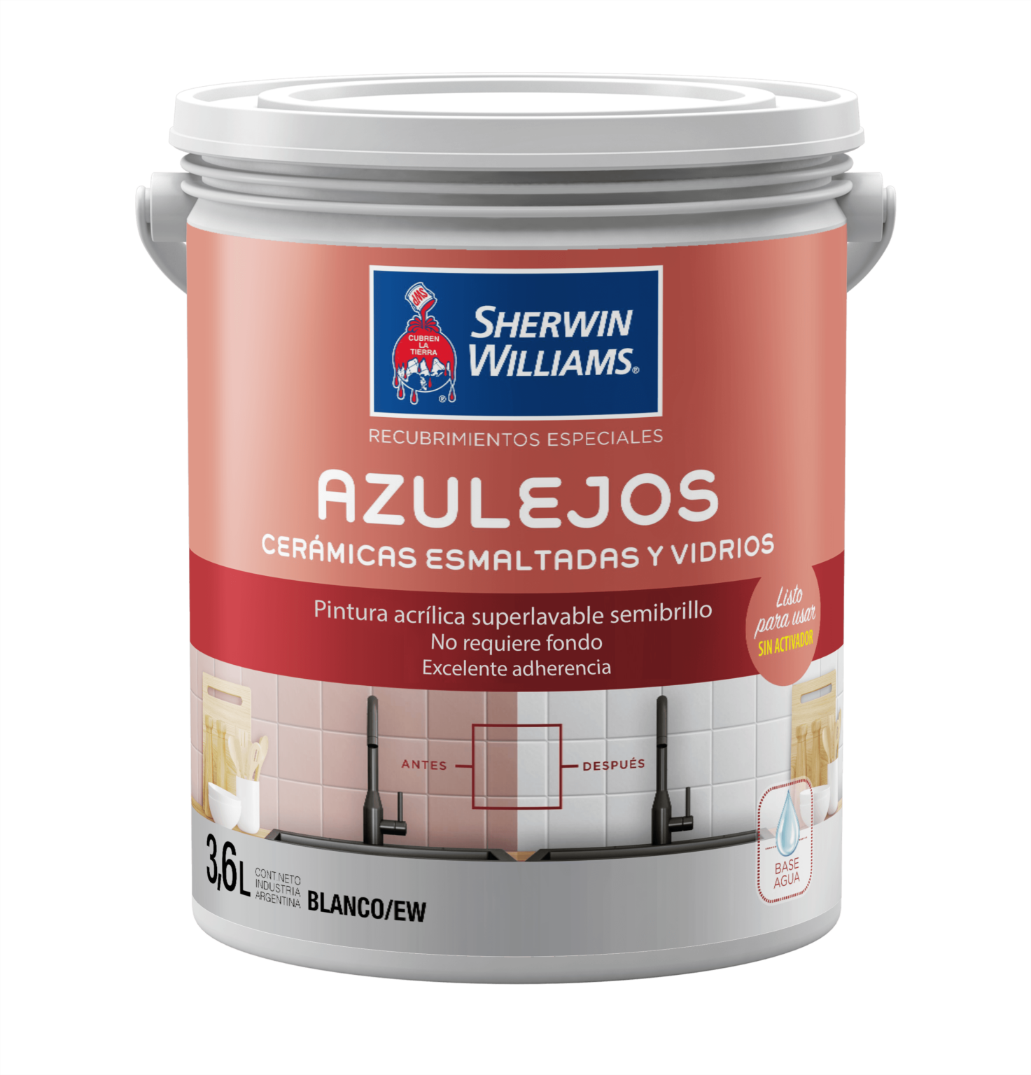 Recubrimiento Azulejos Blanco Gl Sherwin