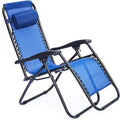 Reposera Plegable 160 X 65 X 110cm Celeste
