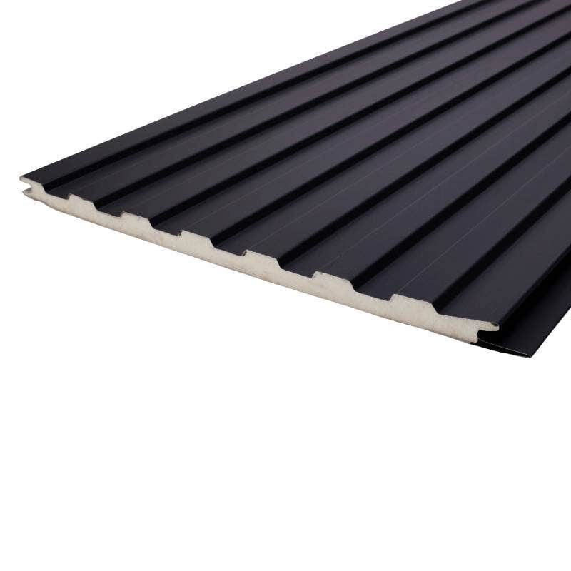 METAL PANEL 390 X 38.3CM (DCC-0044) NEGRO RANURADO