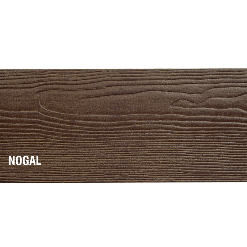 Siding Fibrocemento Nogal 6mm X19cm X3.66mt Volcan
