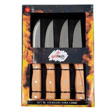 Box 4 Cuchillos De Carne Grilltech