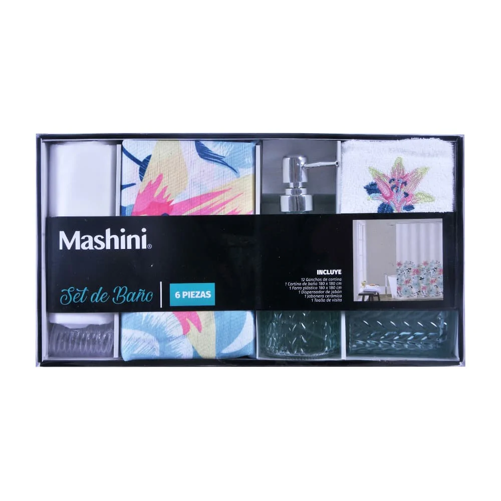 Set Cortina 6 Pzs Monjita Caja Mashini