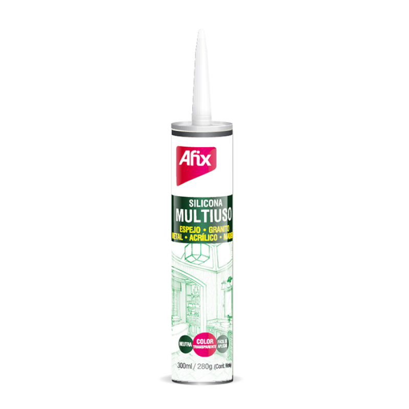 Silicona Multiuso Transparente 300ml Afix