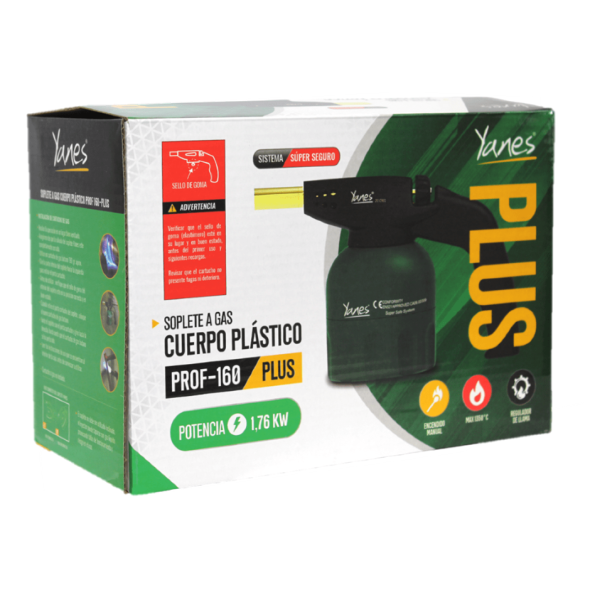 Soplete A Gas Yanes Plast S/piezo 160plus