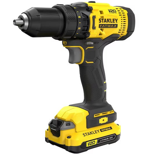 Taladro Percutor Inalámbrico 20v+2 Baterías+cargador Scd711c2k Stanley