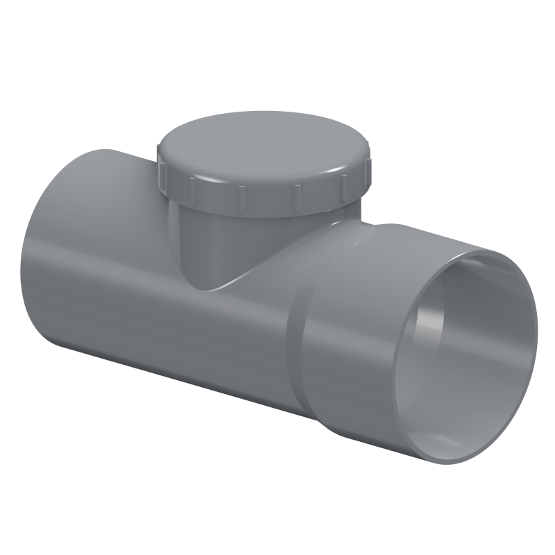 Tee Pvc Registro Sanitario Gris 110mm Tigre
