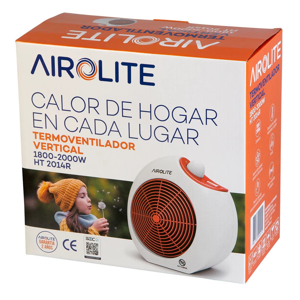 Termoventilador Redondo 1800w Bco/rojo Ht2014r Air