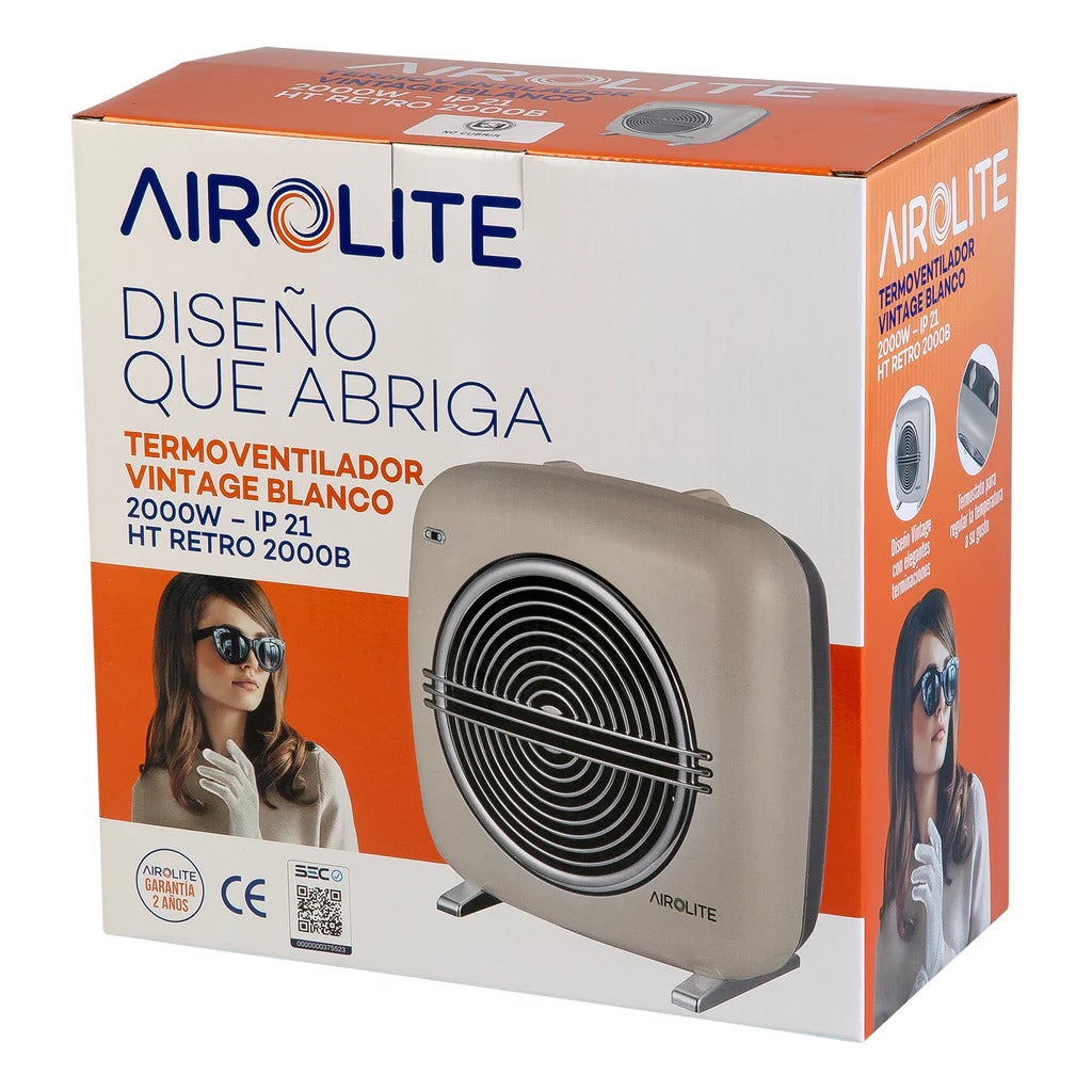 Termoventilador Vintage Retro 2000 Blanco Airolite