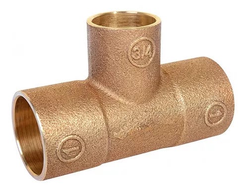 Tee So-so-so 1" X 3/4" X 1" Bronce Taumm