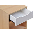 Velador 1 Cajón Carvalo Blanco Mobikit (Sin Armar)