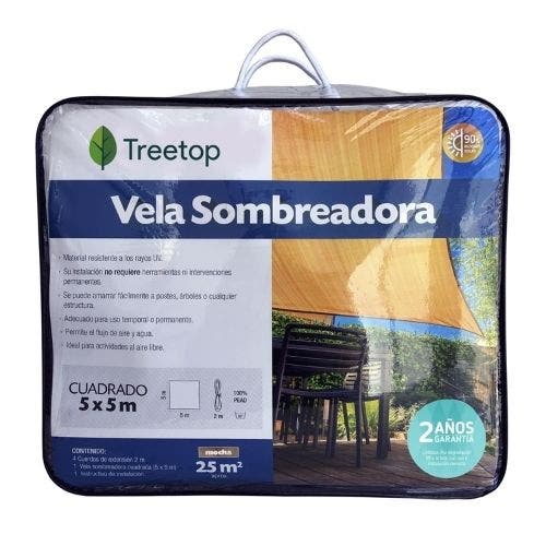 Vela Sombra Cuadrada 5 X 5 Mocha 120gr