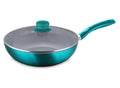 Wok Montecarlo 30cm Titanio Turquesa Doral
