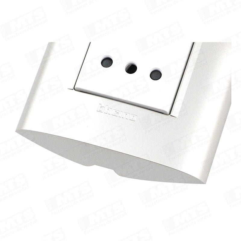 Enchufe Embutido Doble 10A Blanco Perla Bticino