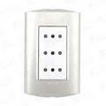 Enchufe Embutido Triple 10A Blanco Perla Bticino