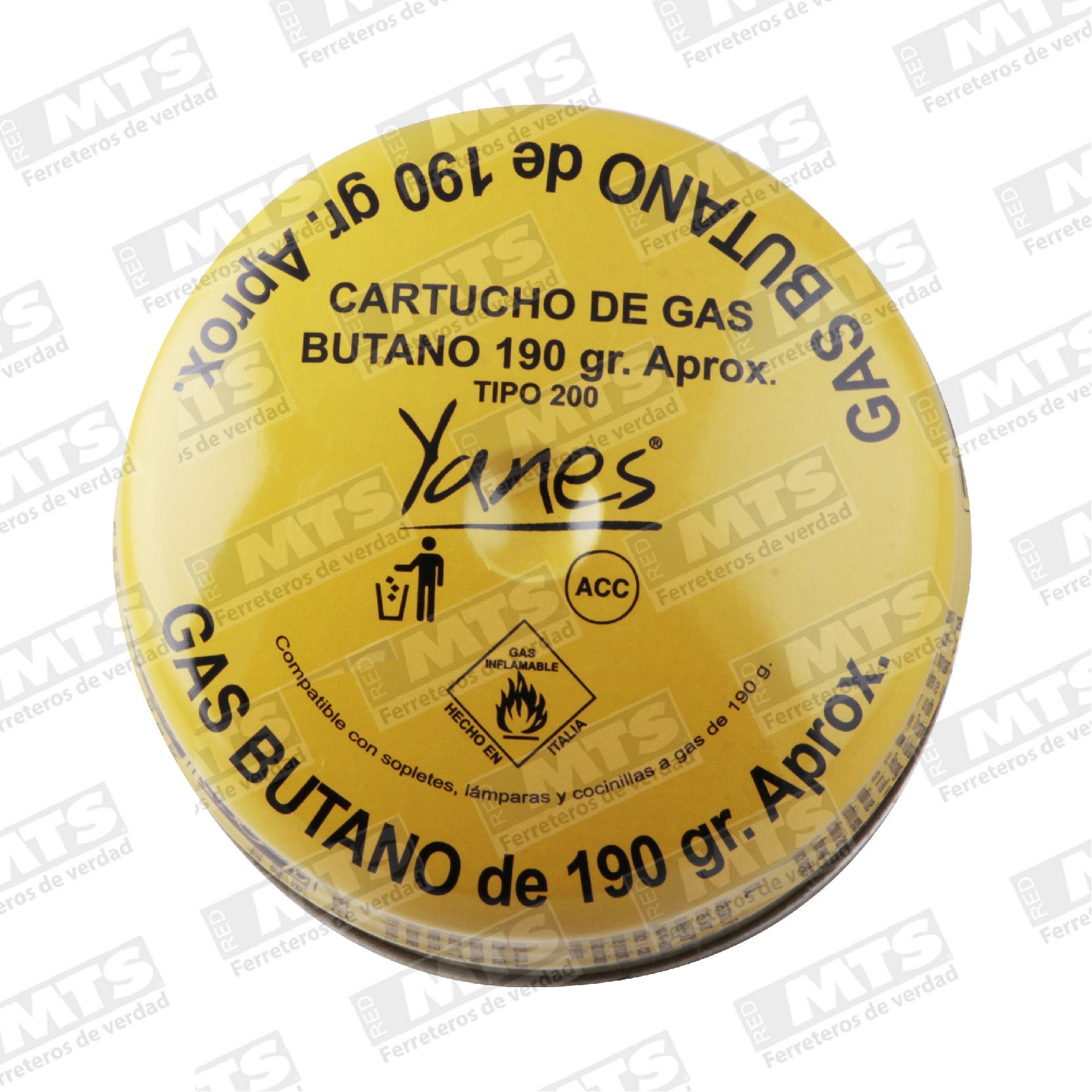 Cartucho Gas Butano 190grs Yanes