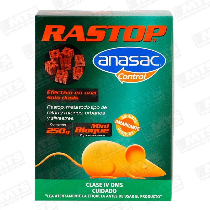 Raticida Rastop Mini-bloque 250gr Anas