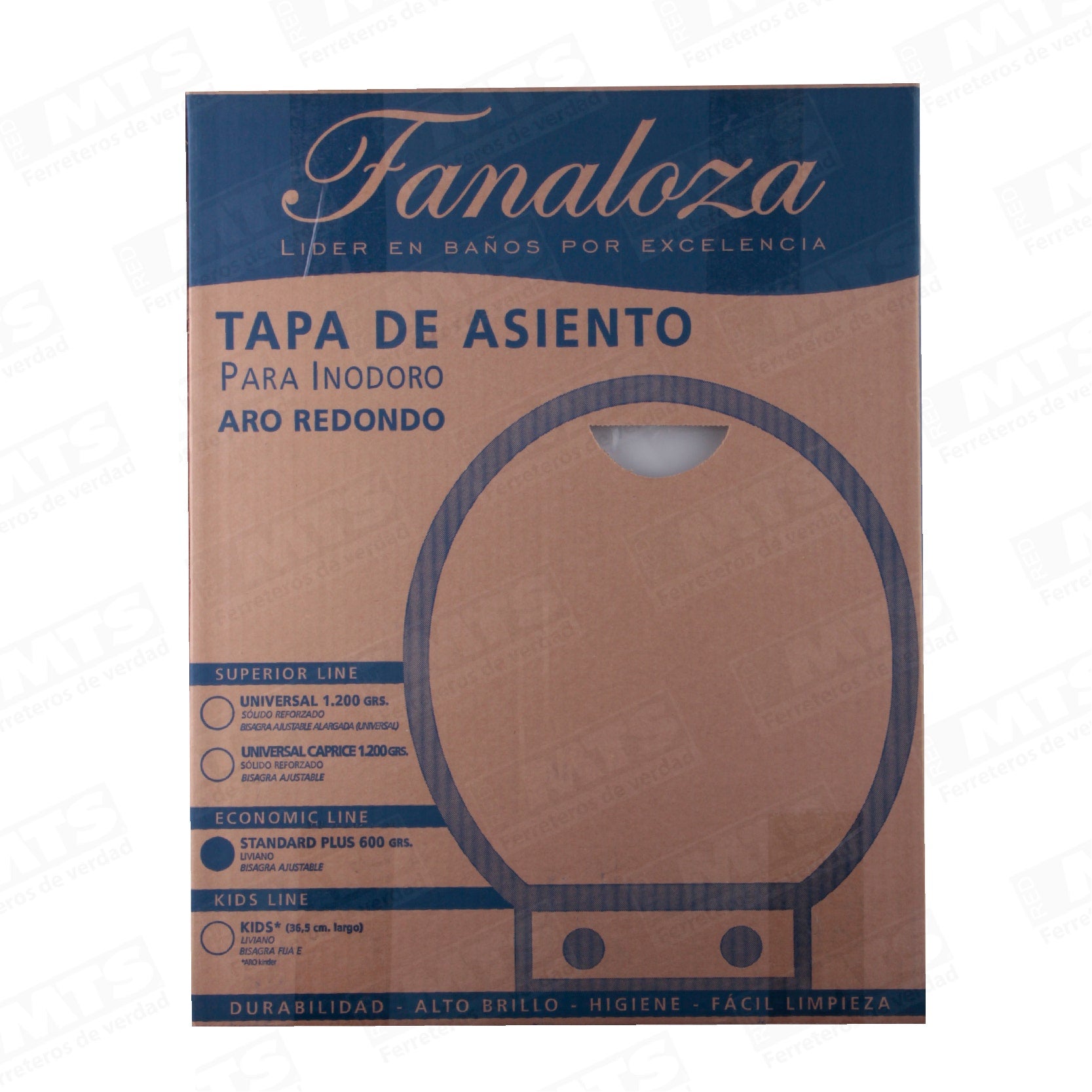 Asiento WC Estándar Plus Blanco Fanaloza